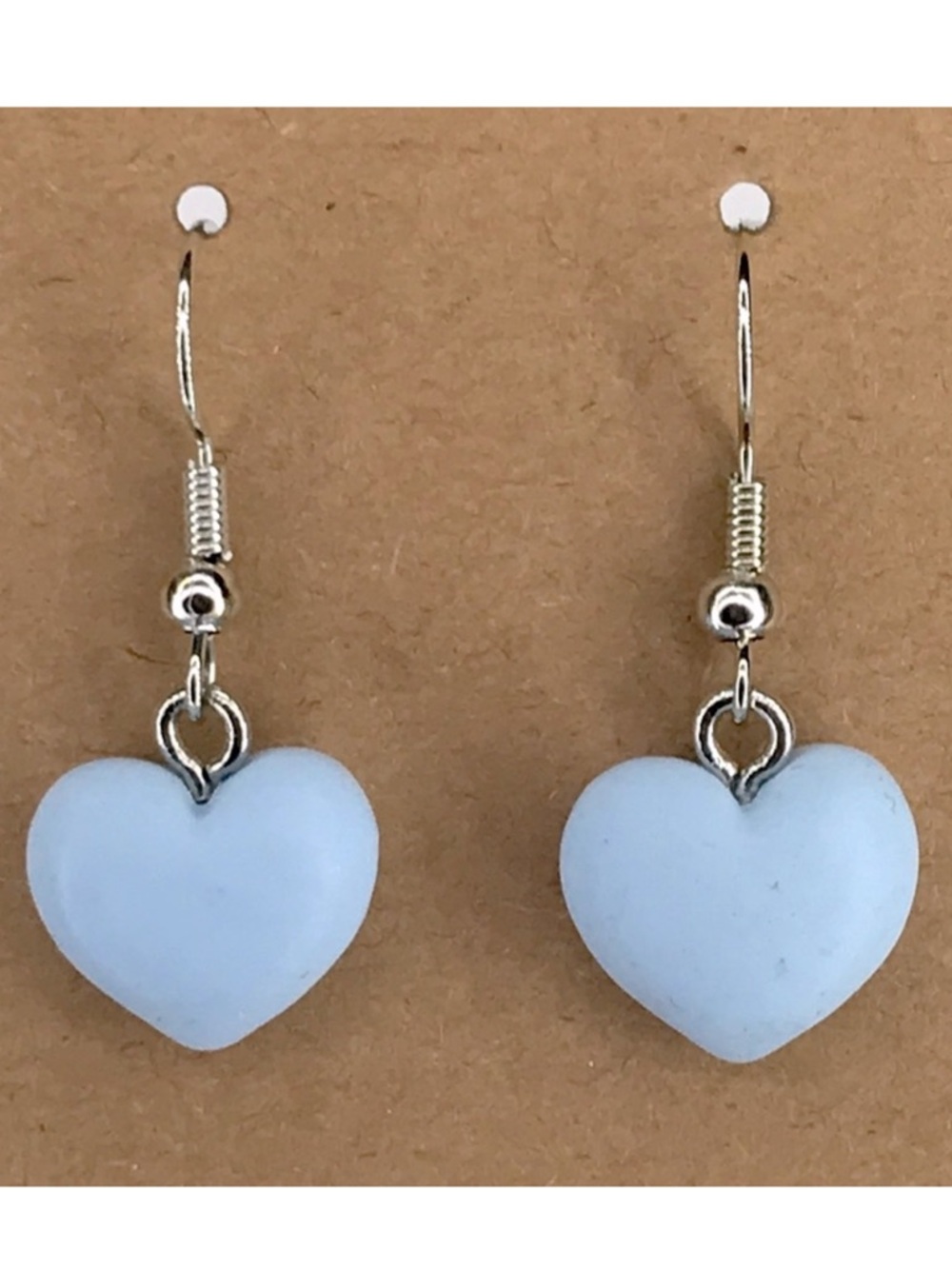 Mini Poly Resin Dangle Heart Earrings Fashion Jewelry
